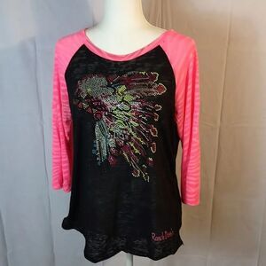 L&B Sequined Indian Headdress #Ranchdressn Top
